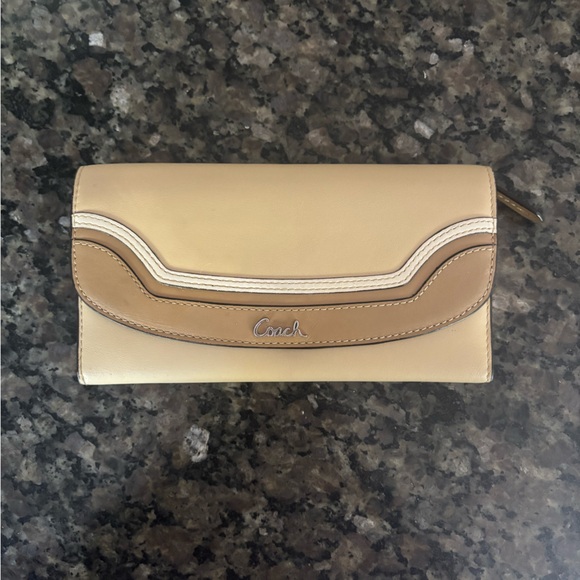 Coach Handbags - Coach Ashley Women's Beige and Brown Wallet